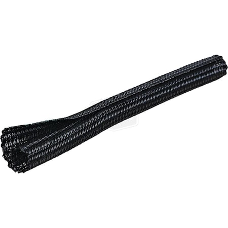 Aftermarket Braided Cable Wrap, 0.375 in Inside Dia., Polyethylene Terephthalate, Black 605-25004-75-JN